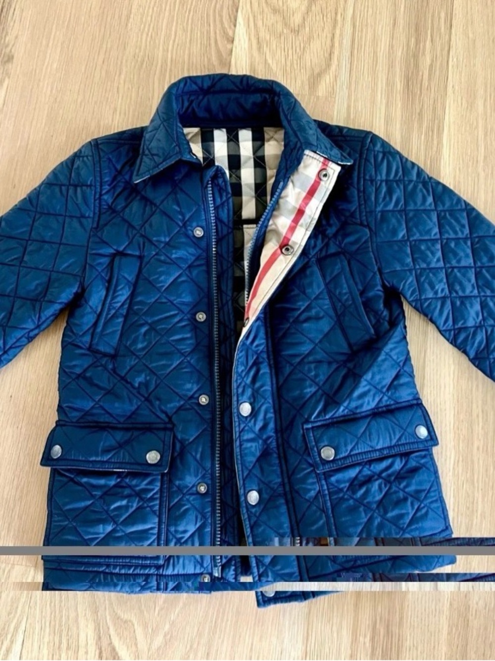 Burberry Navy Quilted Kids Puffer Jacket size 6